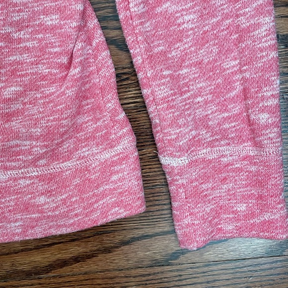 Merona women’s xs hoodie with full zipper. Pink with white flecks. - Picture 7 of 8